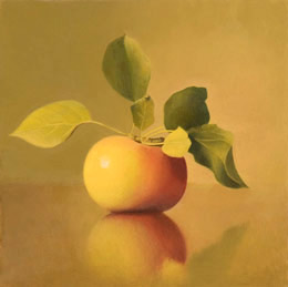 fine art paintings for sale: still life oil painting - apple by Leah Kristin Dahlgren