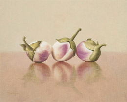 fine art paintings for sale: still life oil painting - pears in a bowl by Leah Kristin Dahlgren